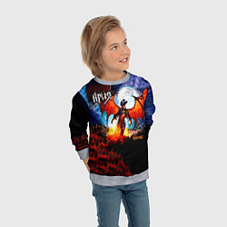Свитшот детский Феникс - Ария, цвет: 3D-меланж — фото 2
