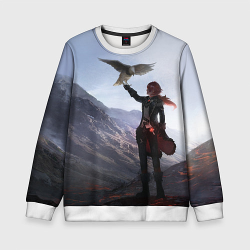 Детский свитшот ДИЛЮК С ЯСТРЕБОМ DILUC / 3D-Белый – фото 1