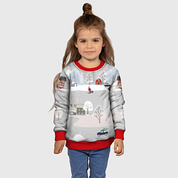 Свитшот детский Нoвoгодние Праздники продолжаются 2022, цвет: 3D-красный — фото 2