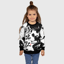 Свитшот детский Ghost of Tsushima - Призрак Цусимы, цвет: 3D-черный — фото 2