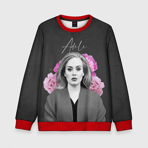 Детский свитшот Flowers Adele / 3D-Красный – фото 1