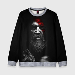 Детский свитшот ЛИЦО КРАТОСА, БОГ ВОЙНЫ GOD OF WAR
