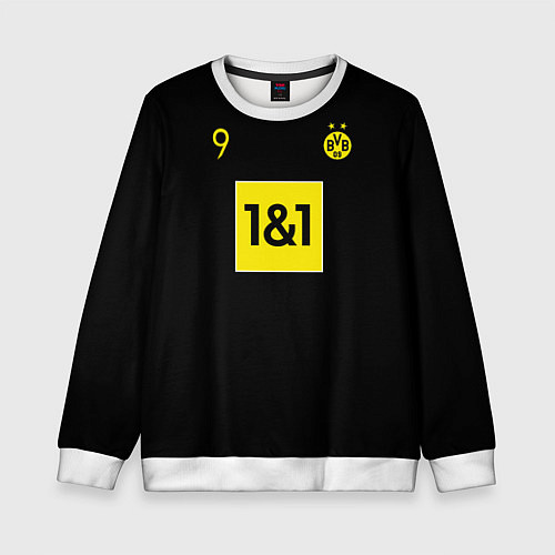 Детский свитшот Haaland 9 - Borussia Dortmund / 3D-Белый – фото 1
