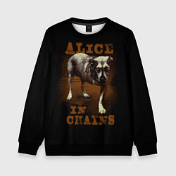 Свитшот детский Alice in chains Dog, цвет: 3D-черный