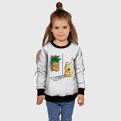 Свитшот детский HERES PINEAPPLE!, цвет: 3D-черный — фото 2
