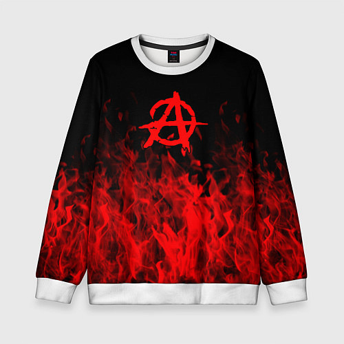 Детский свитшот Гражданская оборона пламя / 3D-Белый – фото 1