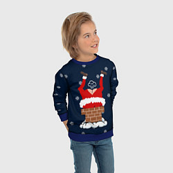 Свитшот детский САНТА КЛАУС ЗАСТРЯЛ SANTA, цвет: 3D-синий — фото 2