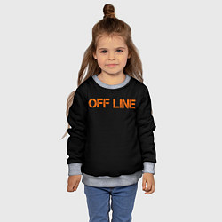 Свитшот детский Офлайнoffline, цвет: 3D-меланж — фото 2