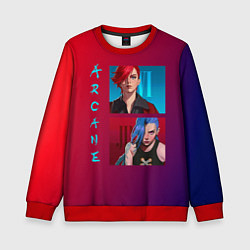 Детский свитшот Вай и Джинкс Аркейн