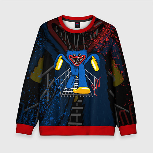 Детский свитшот Хагги Wuggy / 3D-Красный – фото 1