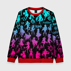 Свитшот детский ГЕНШИН ИМПАКТ НЕОН ПЕРСОНАЖИ ИГРЫ GENSHIN IM ACT L, цвет: 3D-красный