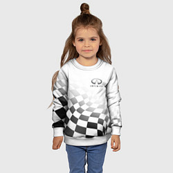 Свитшот детский INFINITI, ИНФИНИТИ СПОРТ, ФИНИШНЫЙ ФЛАГ, цвет: 3D-белый — фото 2