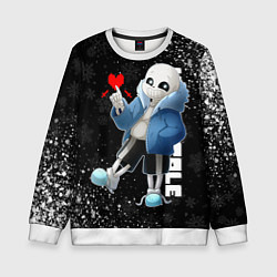 Свитшот детский НОВОГОДНИЙ САНС UNDERTALE НОВЫЙ ГОД, цвет: 3D-белый