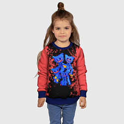 Свитшот детский HUGGY WUGGY - ХАГГИ ВАГГИ - POPPY PLAYTIME, цвет: 3D-синий — фото 2