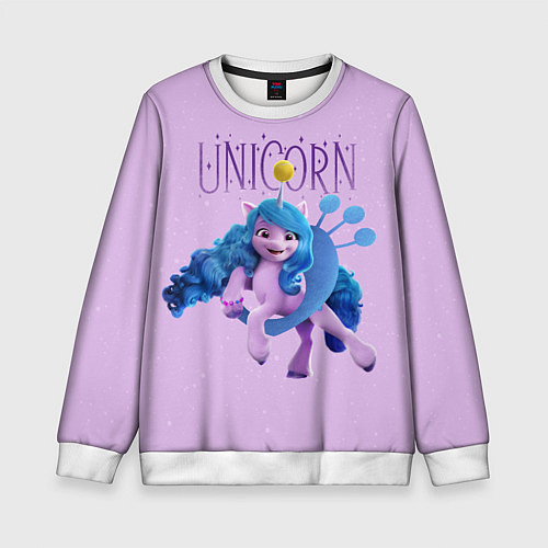 Детский свитшот Unicorn Izzy / 3D-Белый – фото 1