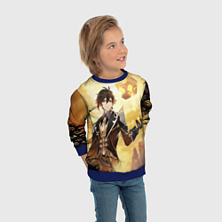 Свитшот детский ЧЖУН ЛИ ОРДЕР ГЕНШИН ИМПАКТ, цвет: 3D-синий — фото 2