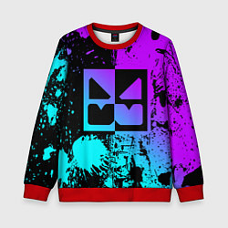 Свитшот детский GEOMETRY DASH NEON LEVELS SMILE, цвет: 3D-красный