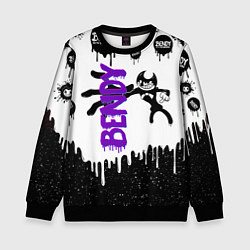Свитшот детский Бенди длинная рука Bendy, цвет: 3D-черный