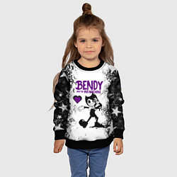 Свитшот детский HEART BENDY AND THE INK MACHINE, цвет: 3D-черный — фото 2
