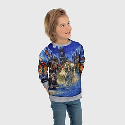 Свитшот детский НОВОГОДНЯЯ АТМОСФЕРА НОВЫЙ ГОД 2022, цвет: 3D-меланж — фото 2