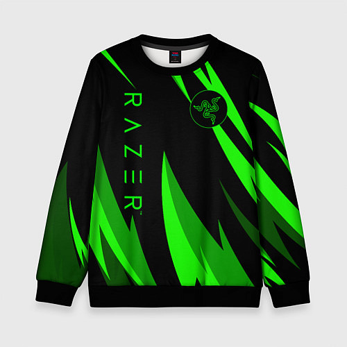 Детский свитшот RAZER GREEN / 3D-Черный – фото 1