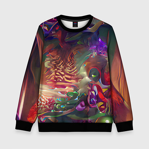 Детский свитшот Рождественские тайны / 3D-Черный – фото 1