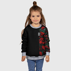 Свитшот детский РОЗЫ 11, цвет: 3D-меланж — фото 2