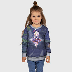 Свитшот детский Цици Qiqi в примогеме, Genshin Impact Геншин импак, цвет: 3D-меланж — фото 2