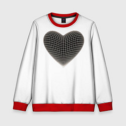 Свитшот детский HEART PRINT, цвет: 3D-красный