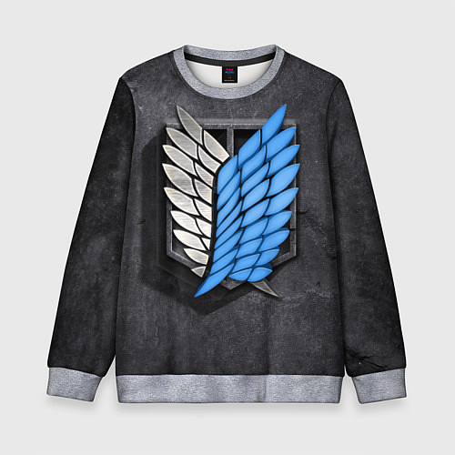 Детский свитшот АТАКА ТИТАНОВ Attack on Titan / 3D-Меланж – фото 1