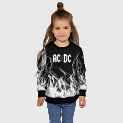 Свитшот детский ACDC Fire, цвет: 3D-черный — фото 2