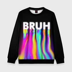 Свитшот детский BRUH Братан, цвет: 3D-черный