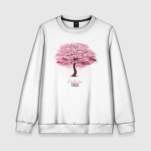 Детский свитшот Sakura Tree / 3D-Белый – фото 1