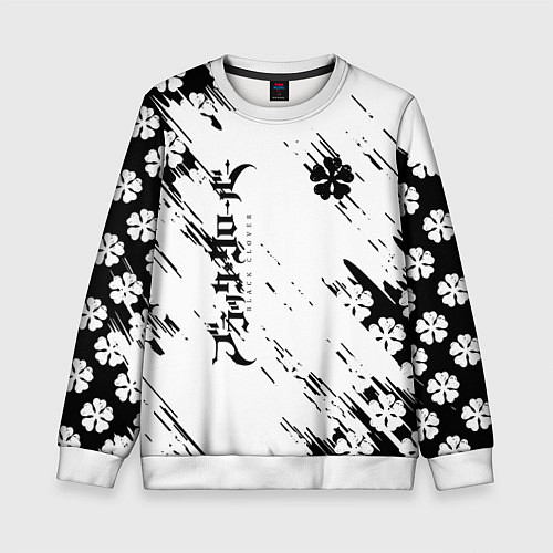 Детский свитшот Чёрный клевер black clover, / 3D-Белый – фото 1