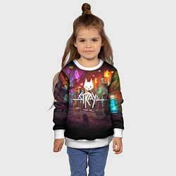 Свитшот детский Stray: Poster, цвет: 3D-белый — фото 2
