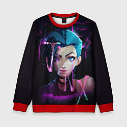 Детский свитшот League Of Legends Jinx neon