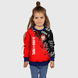 Свитшот детский La Casa de Papel bum bum ciao, цвет: 3D-синий — фото 2