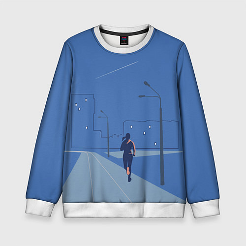 Детский свитшот Пробежка / 3D-Белый – фото 1