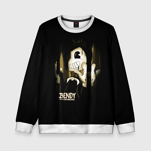 Детский свитшот Bendy And The Ink Machine подтеки / 3D-Белый – фото 1