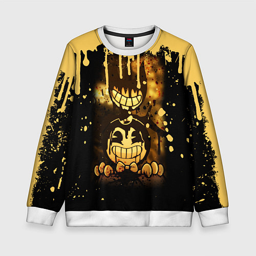 Детский свитшот Bendy And The Ink Machine Игра Бенди / 3D-Белый – фото 1