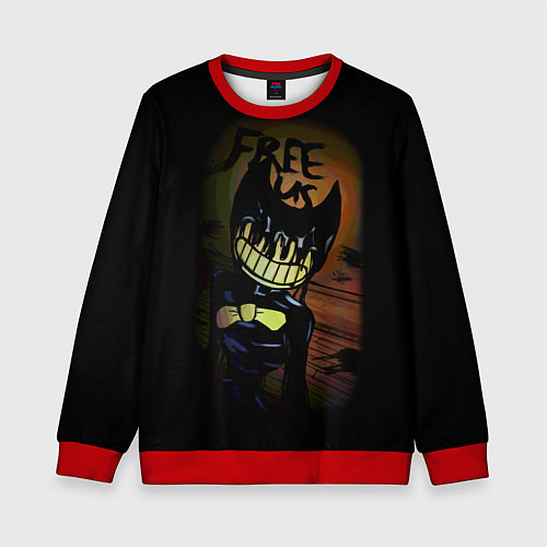 Детский свитшот Бенди Bendy And The Ink Machine / 3D-Красный – фото 1