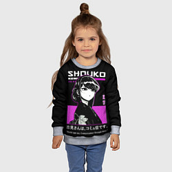 Свитшот детский У коми сан проблемы с общением Аниме Шока, цвет: 3D-меланж — фото 2