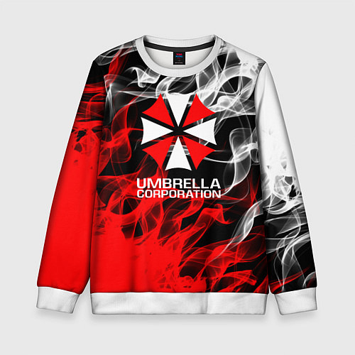 Детский свитшот Umbrella Corporation Fire / 3D-Белый – фото 1
