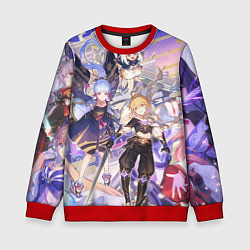 Свитшот детский Genshin Impact - Арка Инадзумы, цвет: 3D-красный