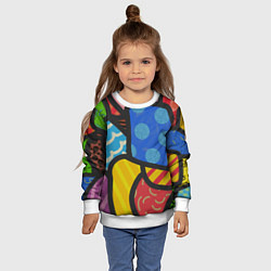 Свитшот детский В стиле ромеро бритто, цвет: 3D-белый — фото 2