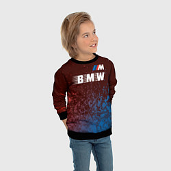 Свитшот детский БМВ BMW - Краски, цвет: 3D-черный — фото 2