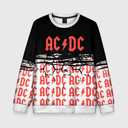 Детский свитшот ACDC переменный ток / 3D-Белый – фото 1