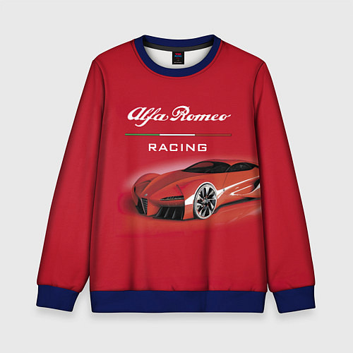 Детский свитшот Alfa Romeo - red dream! / 3D-Синий – фото 1