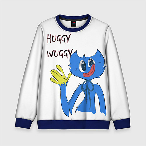 Детский свитшот Huggy Wuggy - Poppy Playtime Хагги Вагги / 3D-Синий – фото 1