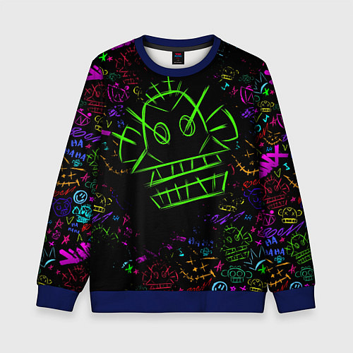 Детский свитшот League Of Legends неон - Arcane / 3D-Синий – фото 1